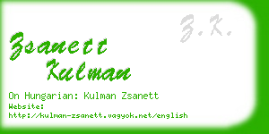 zsanett kulman business card